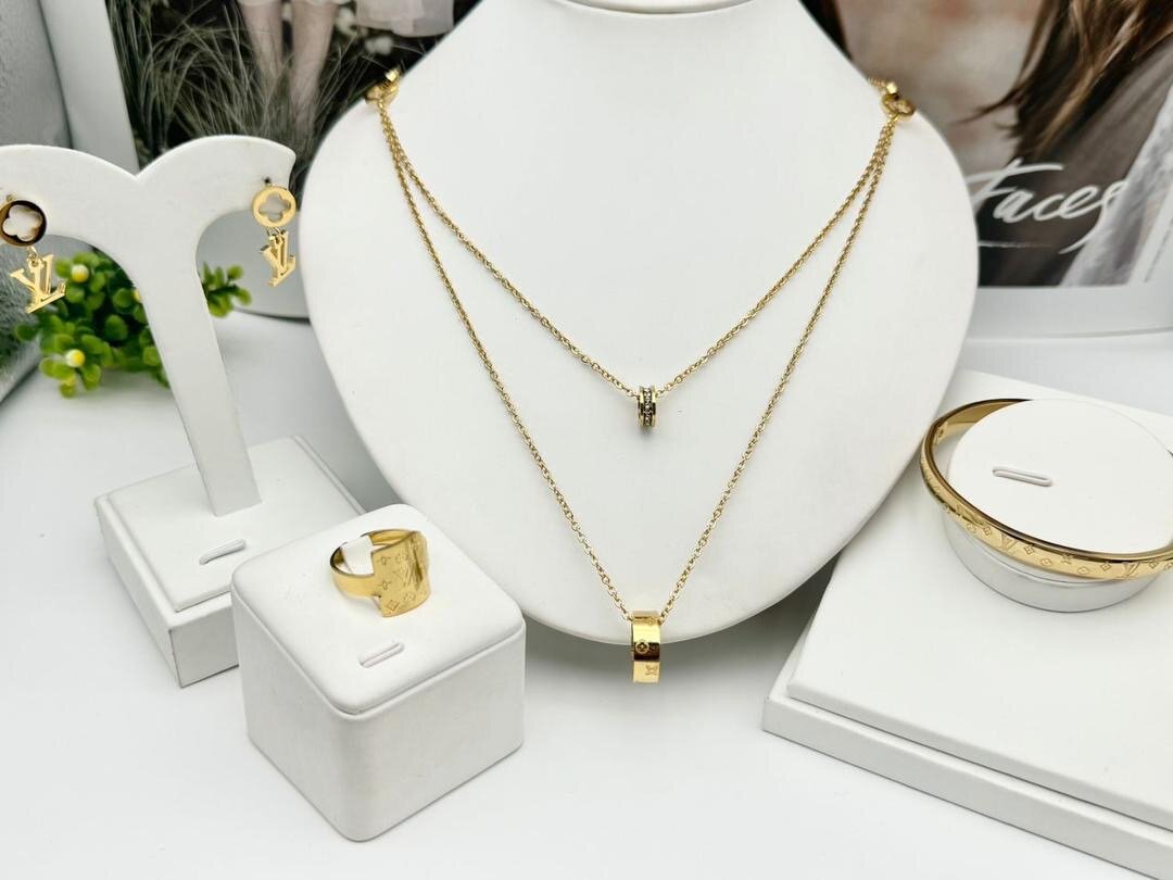 Parure Bijoux Dor Plaque