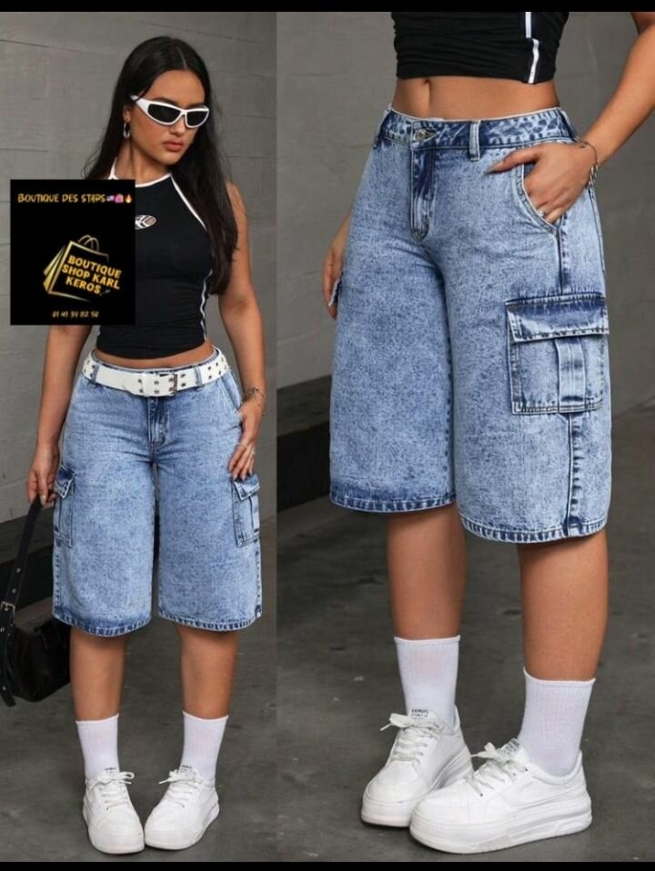 Bermudas en jean décontractées