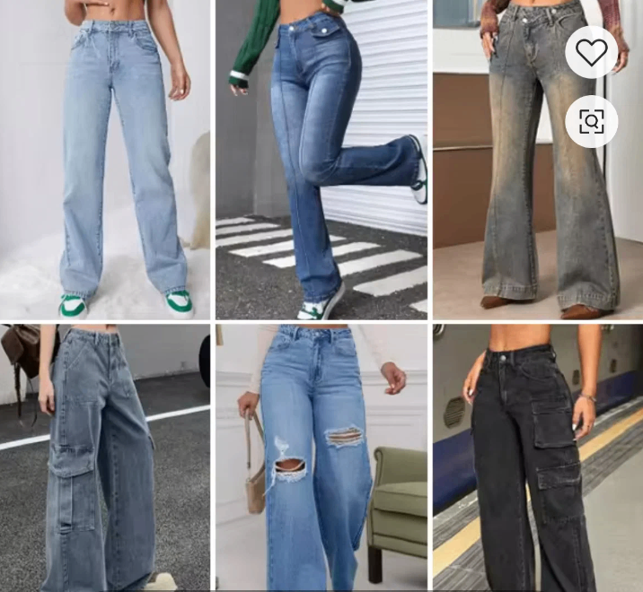 Jeans femme taille haute