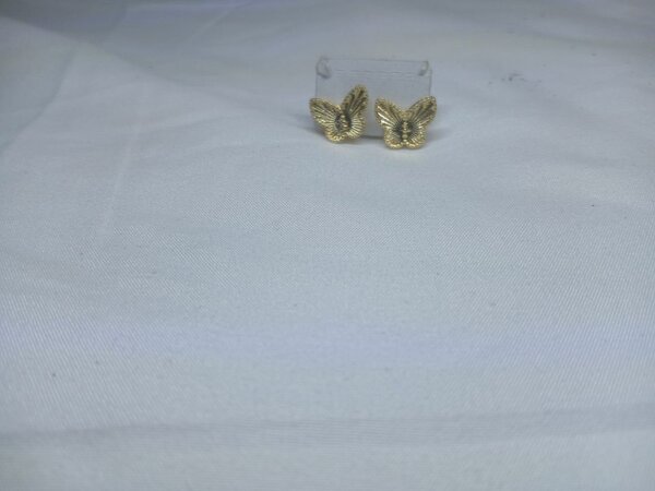 Boucles d'oreilles papillon dorées