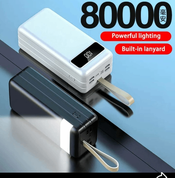 Power Bank 80000mAh LED