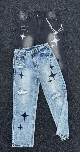 Jean baggy décontracté Destroy