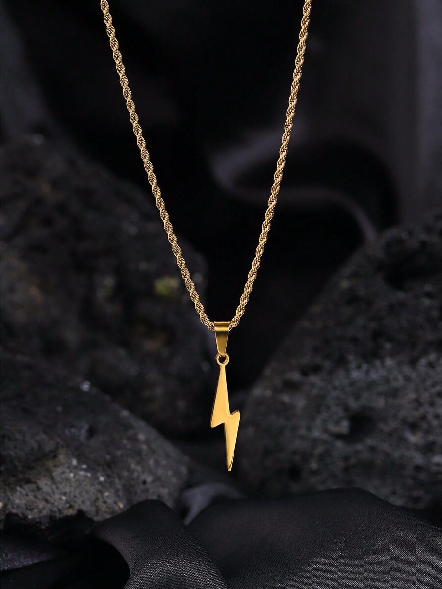 Collier éclair en métal