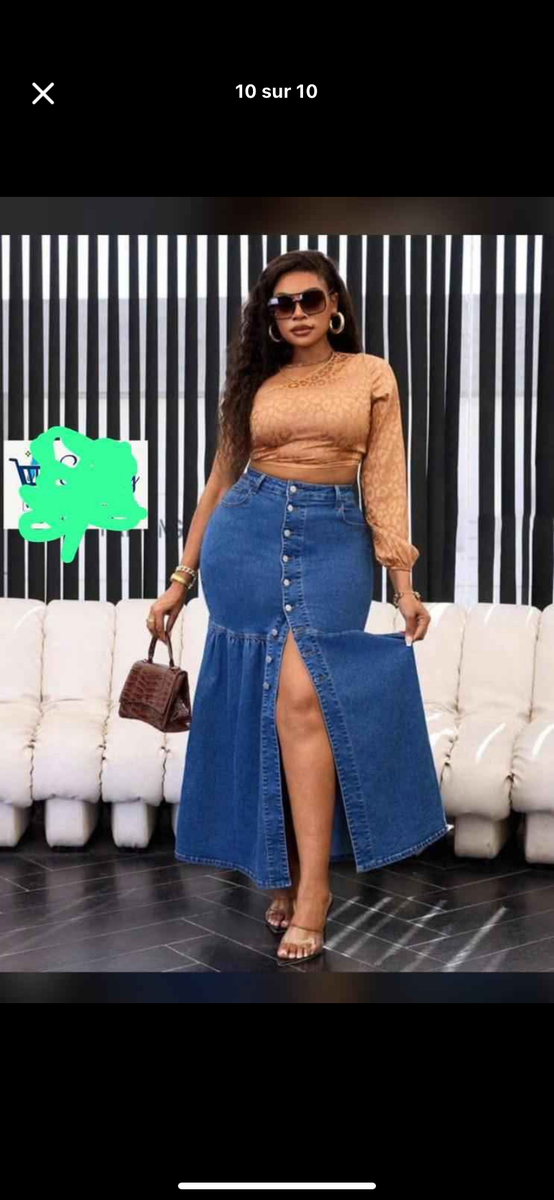 Jupe longue en jean tendance