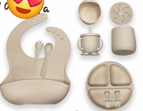 Set repas bébé en silicone
