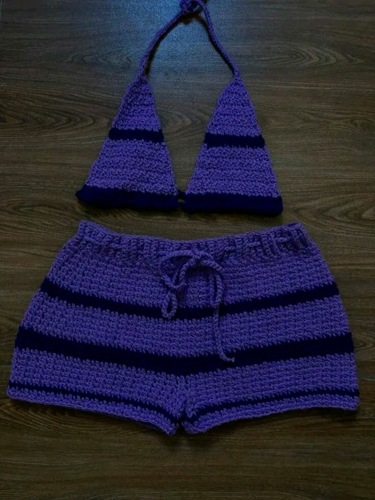 Ensemble bikini tricoté