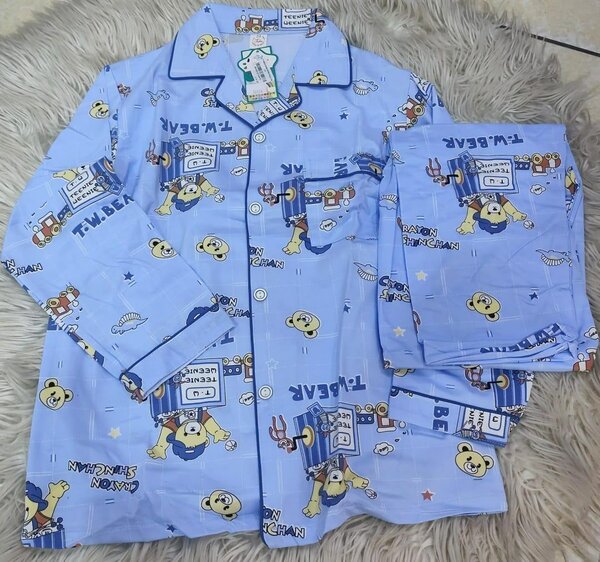 Pyjama enfant motif ours bleu