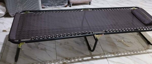 Lit de camp pliant noir - 265 lbs