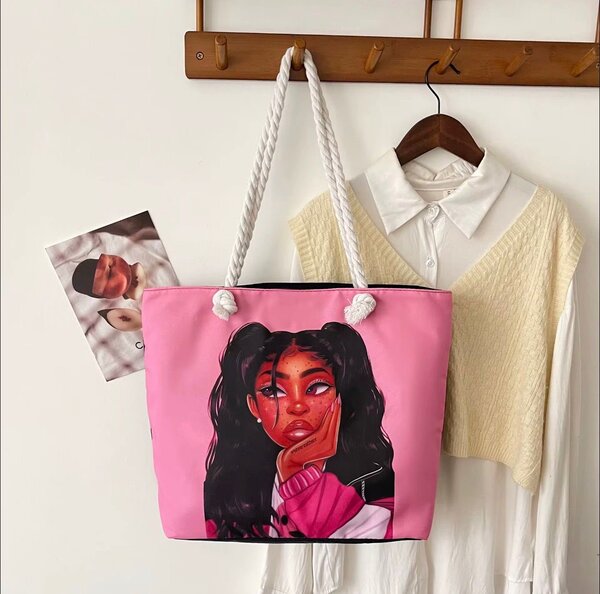 Sac cabas imprimé artistique