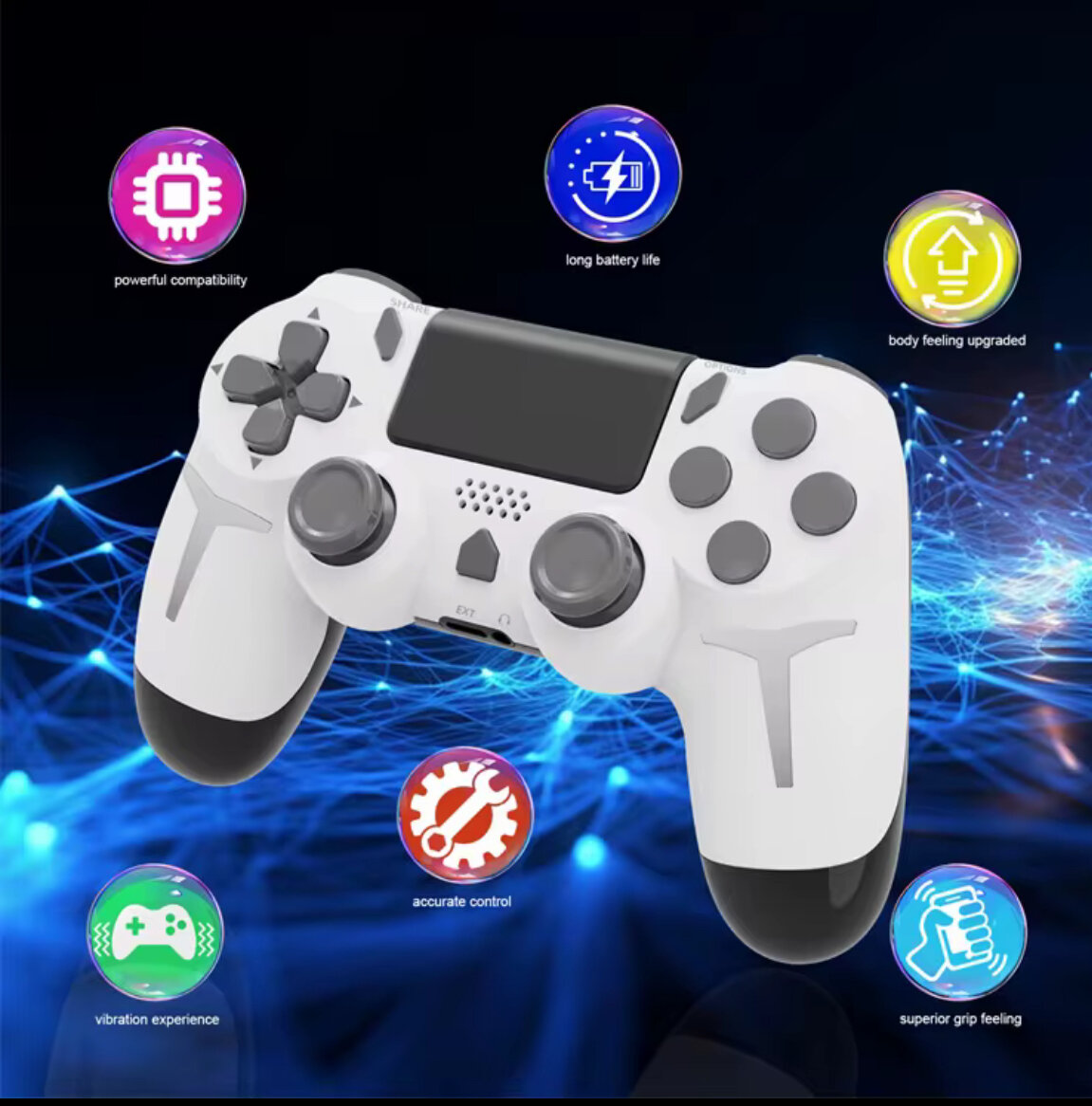 Manette sans fil compatible P3/P4/PC