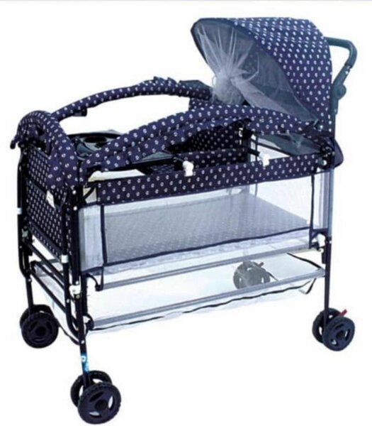 Lit bébé avec berceau et rangement