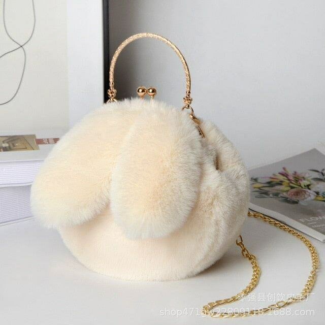 Sac à main en fourrure synthétique pour femme