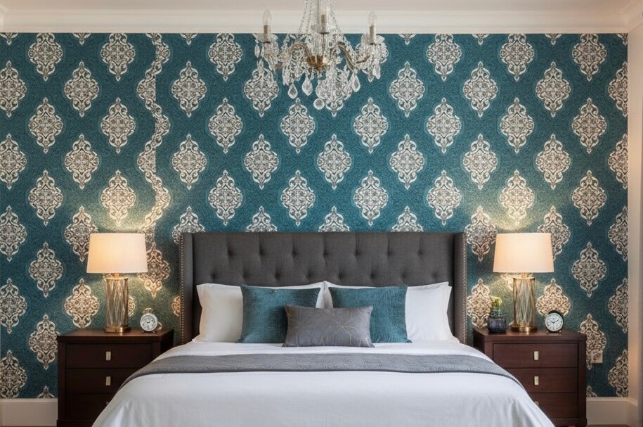 papier peint damassé