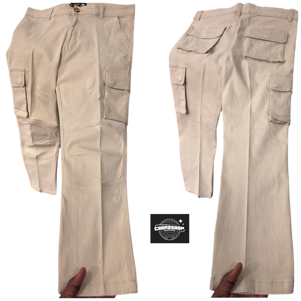 Pantalons cargo beiges stylés