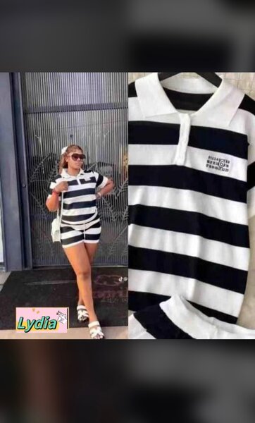 Robe polo rayée élégante