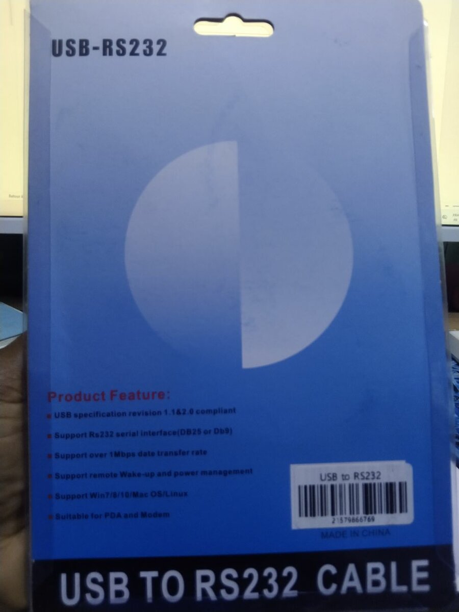 Câble USB vers RS232