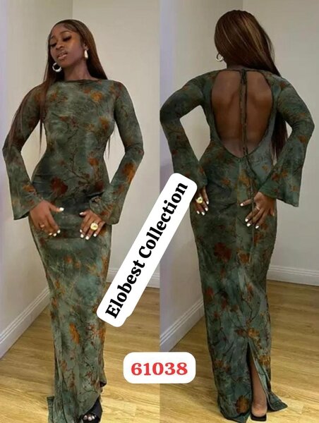 Robe longue élégante dos nu