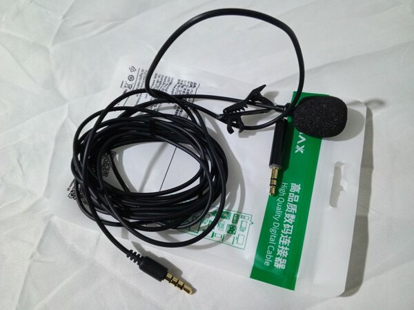 Microphone cravate à fil 1 m