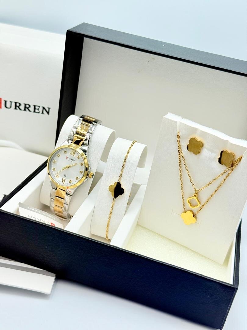 Ensemble montre et bijoux élégants