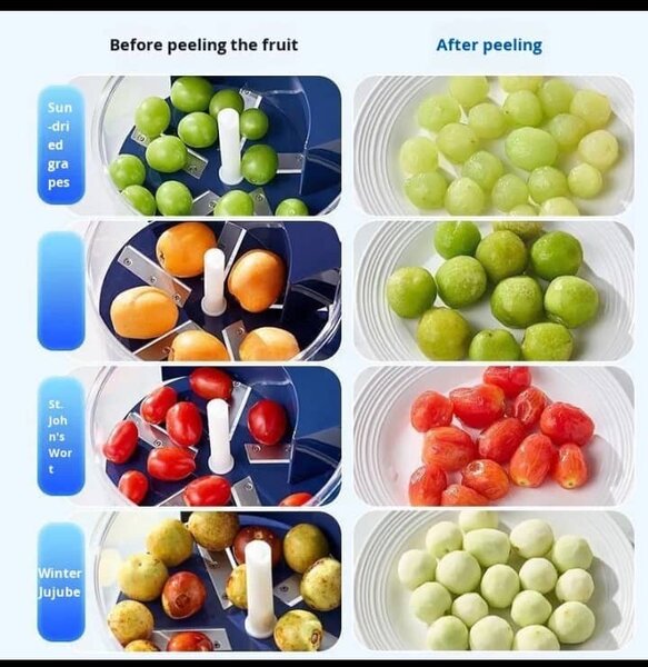 Machine à éplucher les raisins