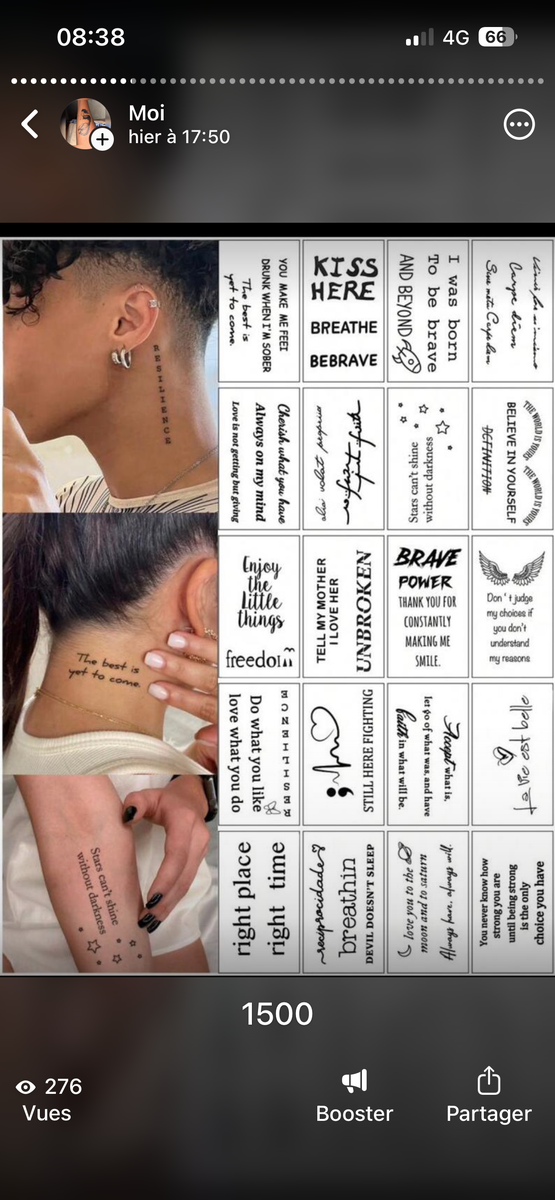 Tatouages Temporaires Éphémères