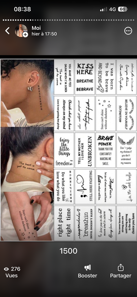 Tatouages Temporaires Éphémères