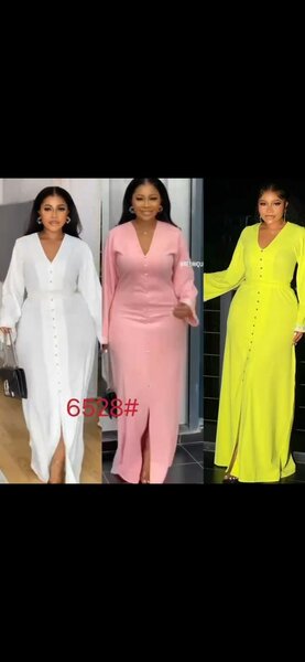 Robe longue boutonnée pour femme