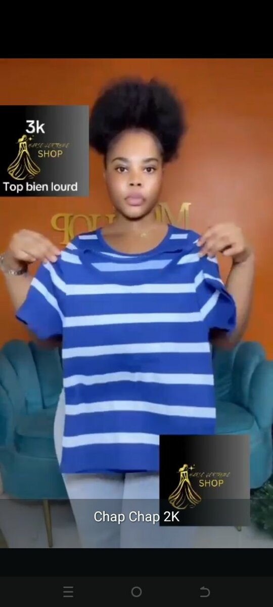 T-shirt rayé pour femme