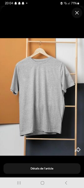 T-shirt en coton gris unisexe