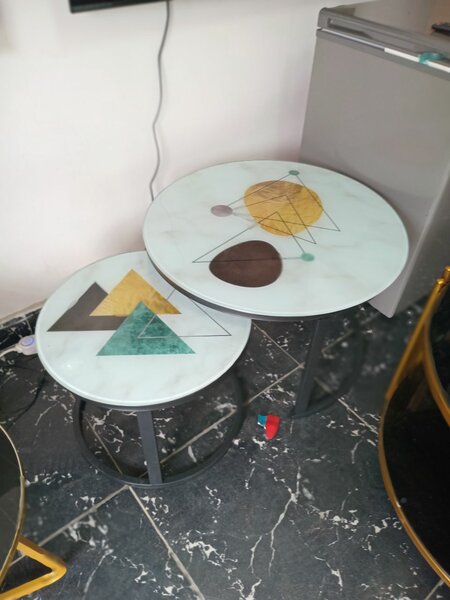 Tables basses design géométrique