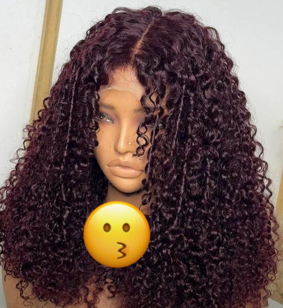 Perruque boucle marron