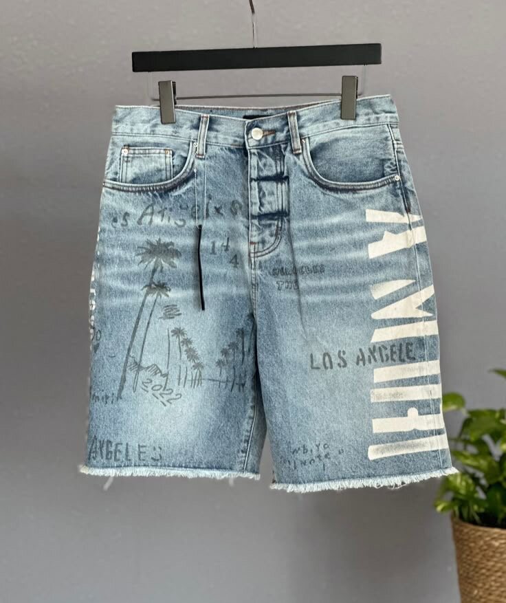 Shorts en denim imprimés tendance
