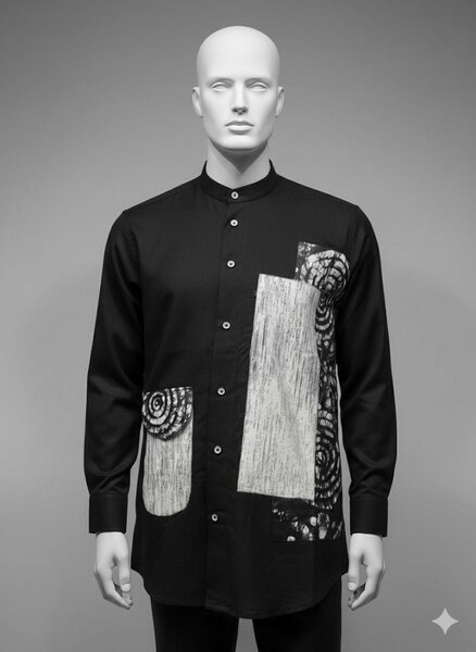 Chemise Noire Élegante Homme