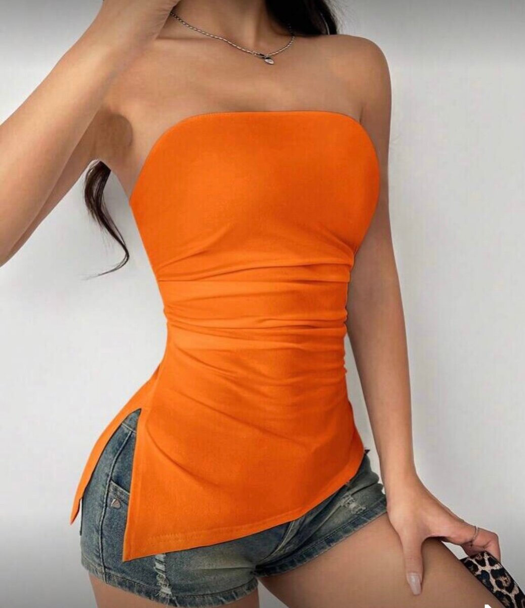 Top bustier asymétrique femme