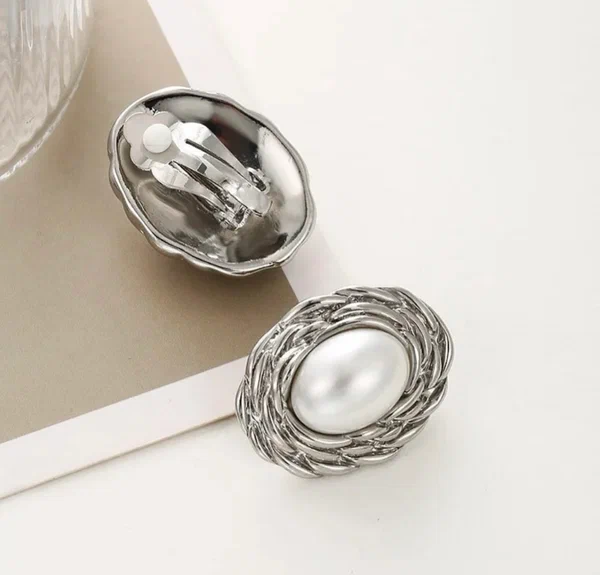 Elegant Pearl Clip Earrings