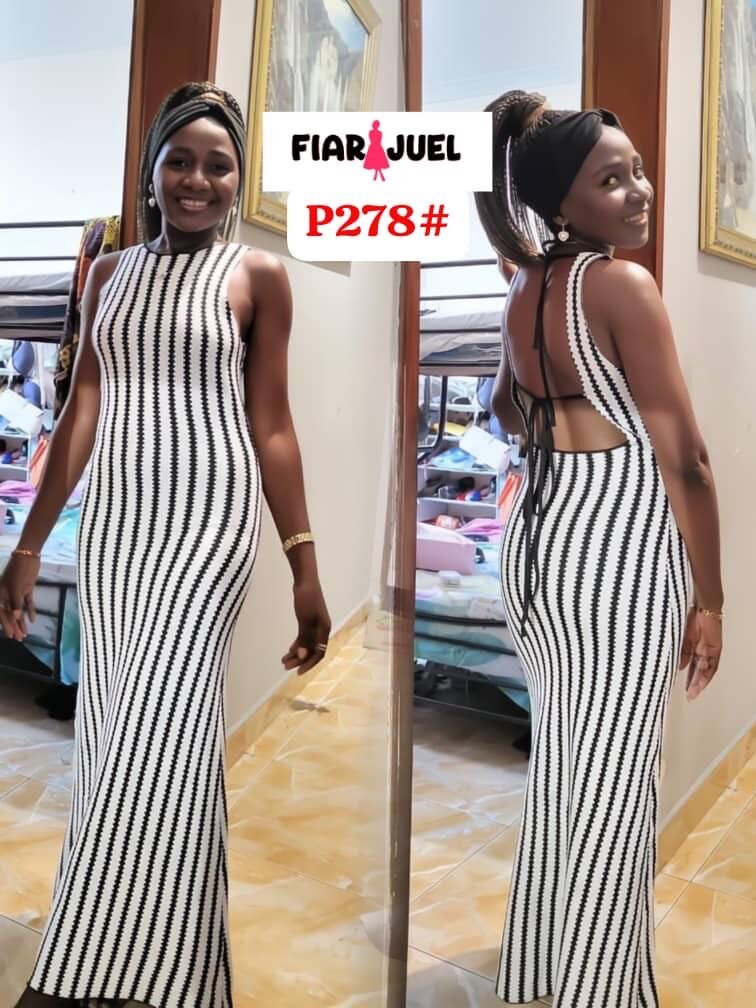 Robe Rayée Élégante Femme