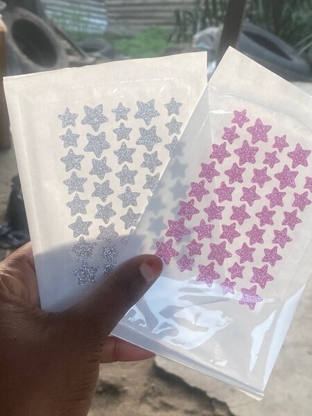 Autocollants étoiles pailletés