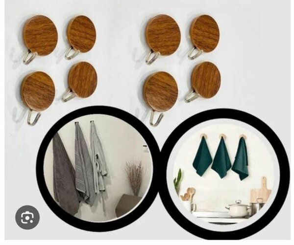 Porte-serviettes mural en bois