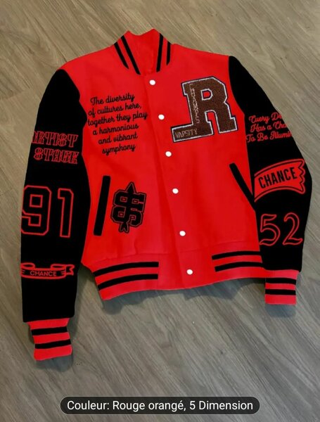 Veste Varsity Rouge Style