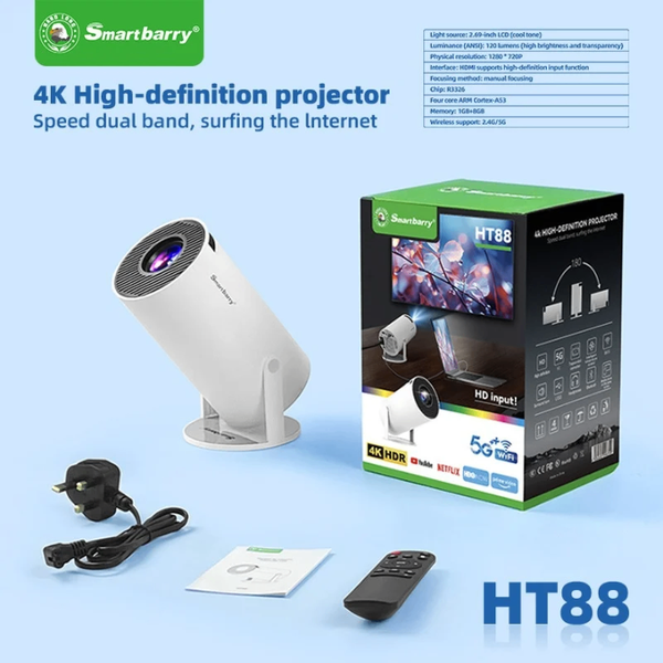 Projecteur 4K Bluetooth WiFi