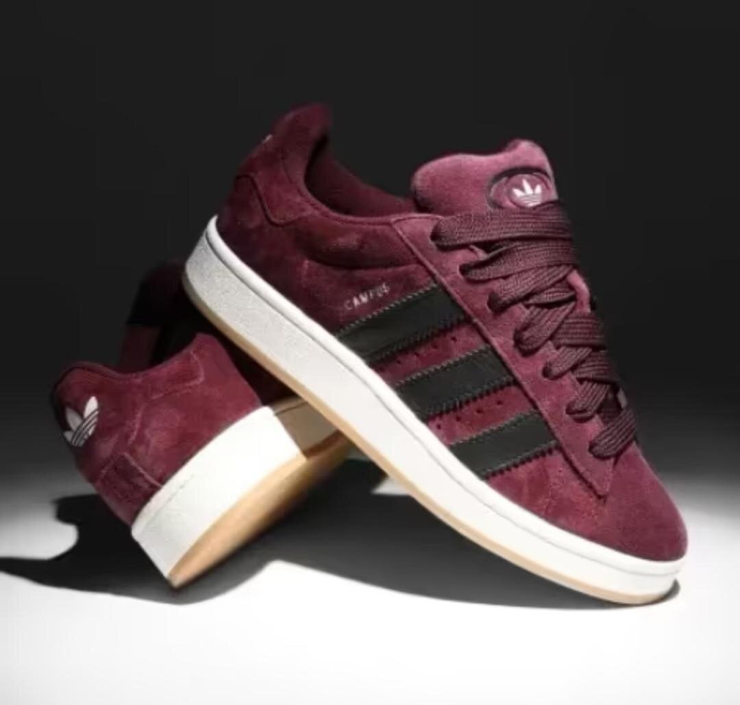Sneakers en daim bordeaux