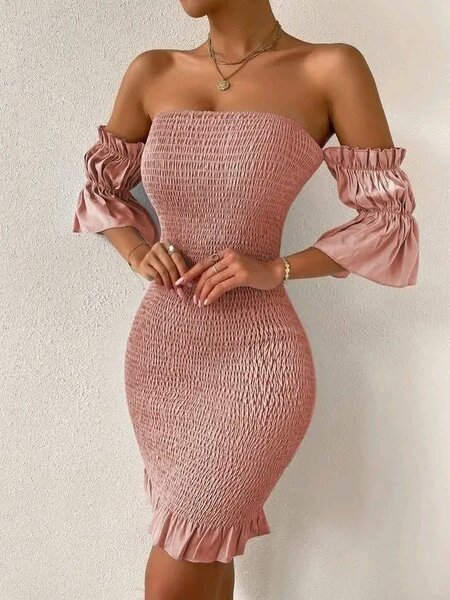 Robe Épaules Dénudées Chic