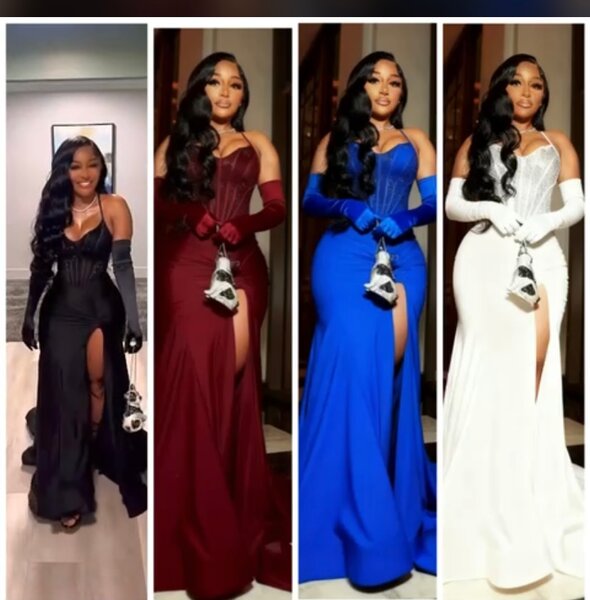 Robe Élegante Fendue Soirée