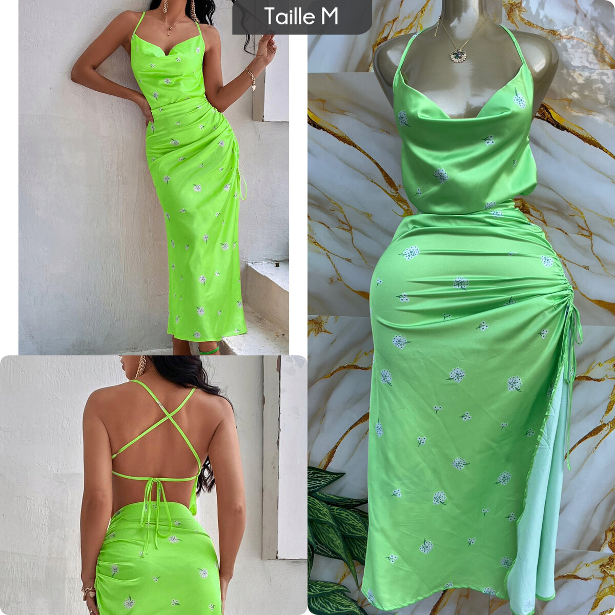 Robe élégante satinée