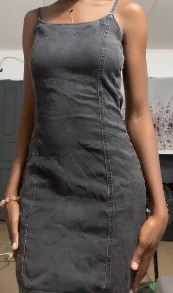Robe en jeans gris foncé