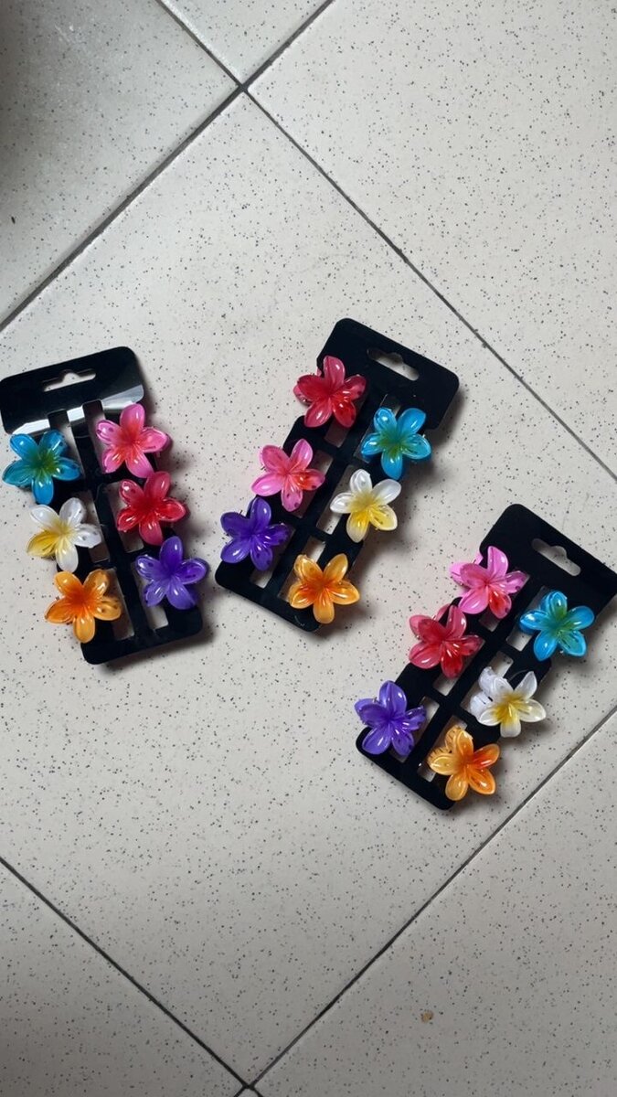 Pinces à cheveux fleurs colorées