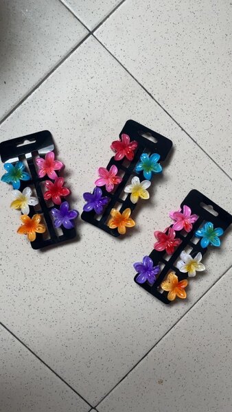 Pinces à cheveux fleurs colorées