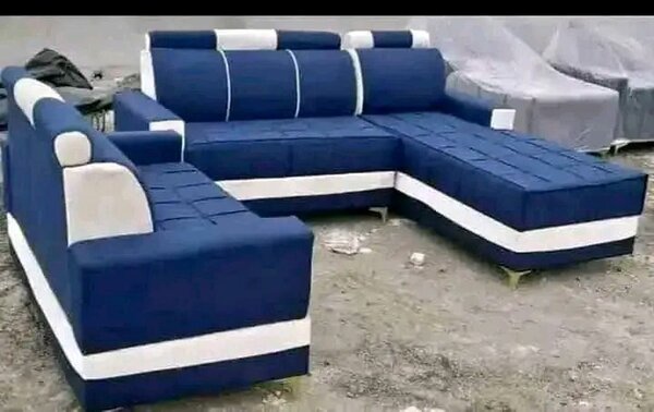 Canapé d'angle bleu moderne