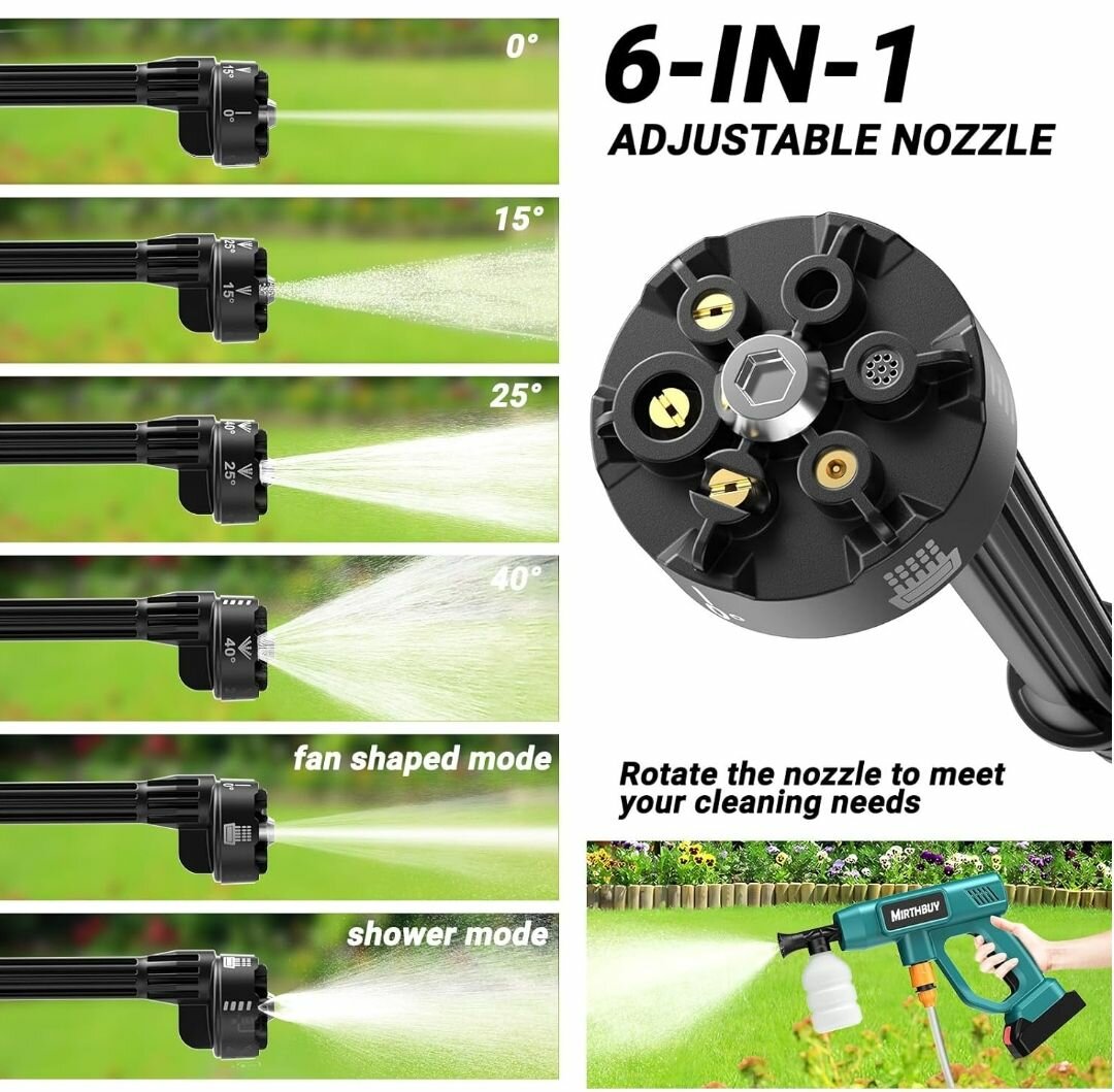 Pistolet Lavage 6-en-1