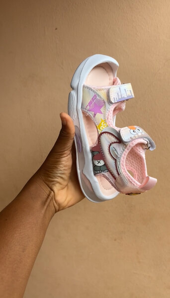 Sandales Enfant Rose Velcro